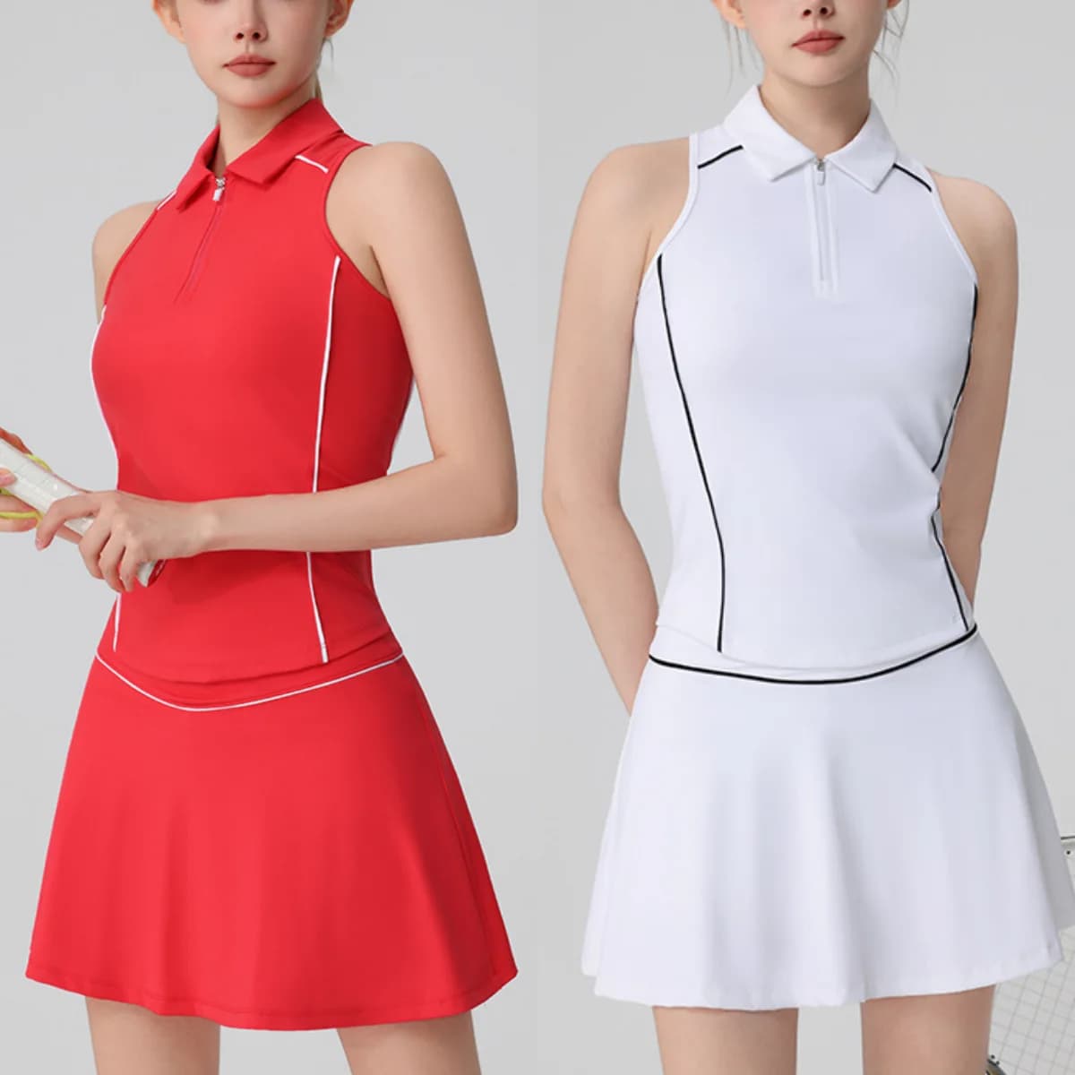 2Pieces lo Set Tennis Skirt Short Sports Suit Breathable Quick Dry Women Yoga golf Gym Top Sportswear Workout Clothes gym set