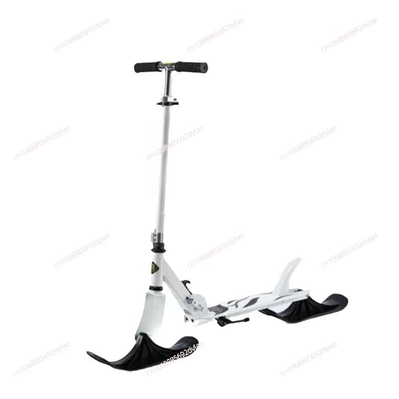 Auto da ghiaccio Skate da esterno Pieghevole Auto da sci Snowboard Bambini adulti Scooter a doppio scopo Slitta Aratro per arrampicata su ghiaccio