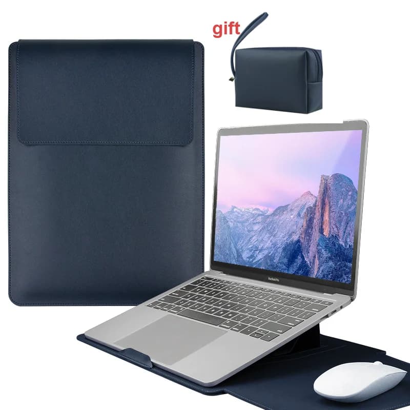 Custodia Portatile Regolabile in Pelle per Laptop, Borsa per Notebook e iPad, 13/13.3-14/15-16 Pollici per Apple/ASUS/Huawei