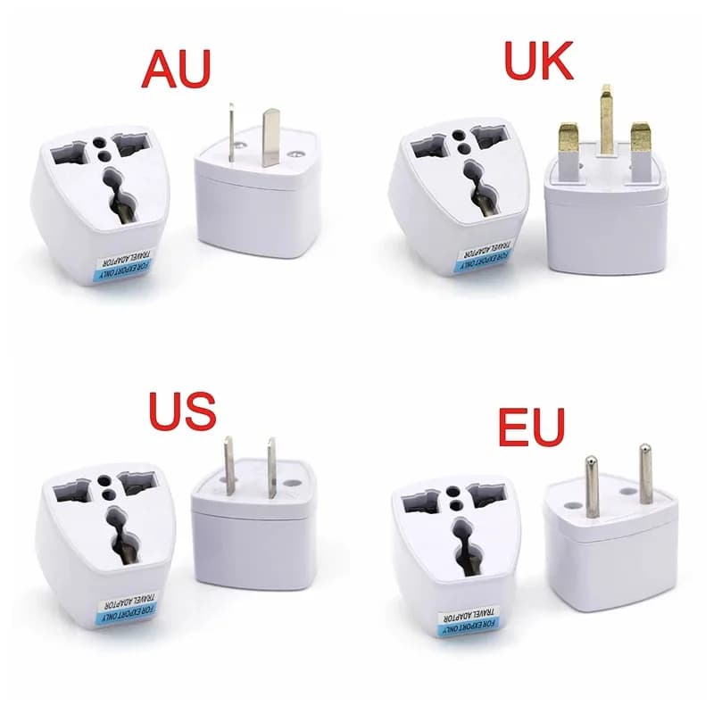 1PC Universale US UK AU A Spina UE USA A Euro Europa Viaggio Da Parete AC Caricatore di Alimentazione Presa Adattatore Convertitore 2 Pin Rotondi presa