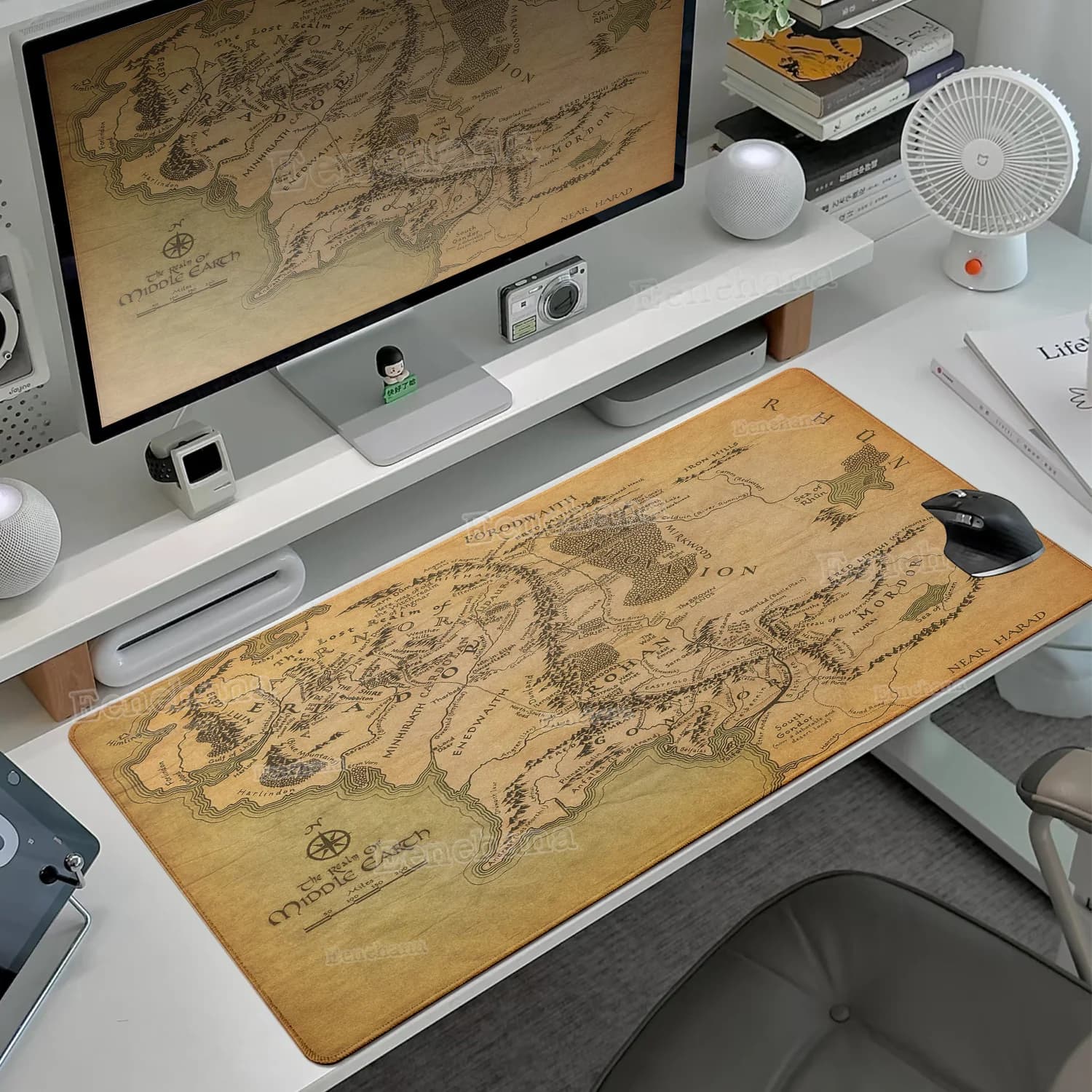 Il L-Lord of The Ring Tappetino per mouse grande per giocatori Tastiera per laptop antiscivolo Tappetini da scrivania Accessori PC Gaming XXL Tappeti per la configurazione di casa per ufficio