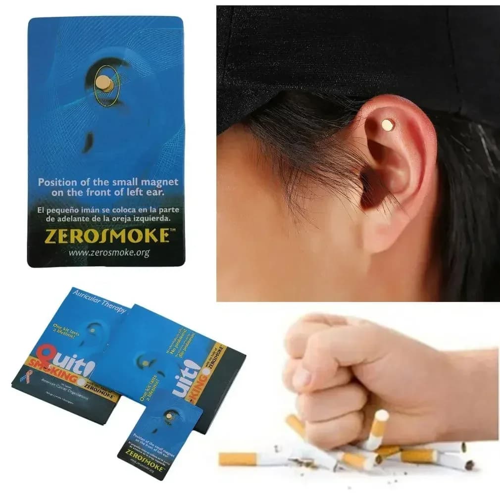Smettere di fumare Terapia magnetica Patch auricolare per l'orecchio Patch anti-fumo Non sigarette Fumatore Terapia auricolare per la salute Smettere di fumare