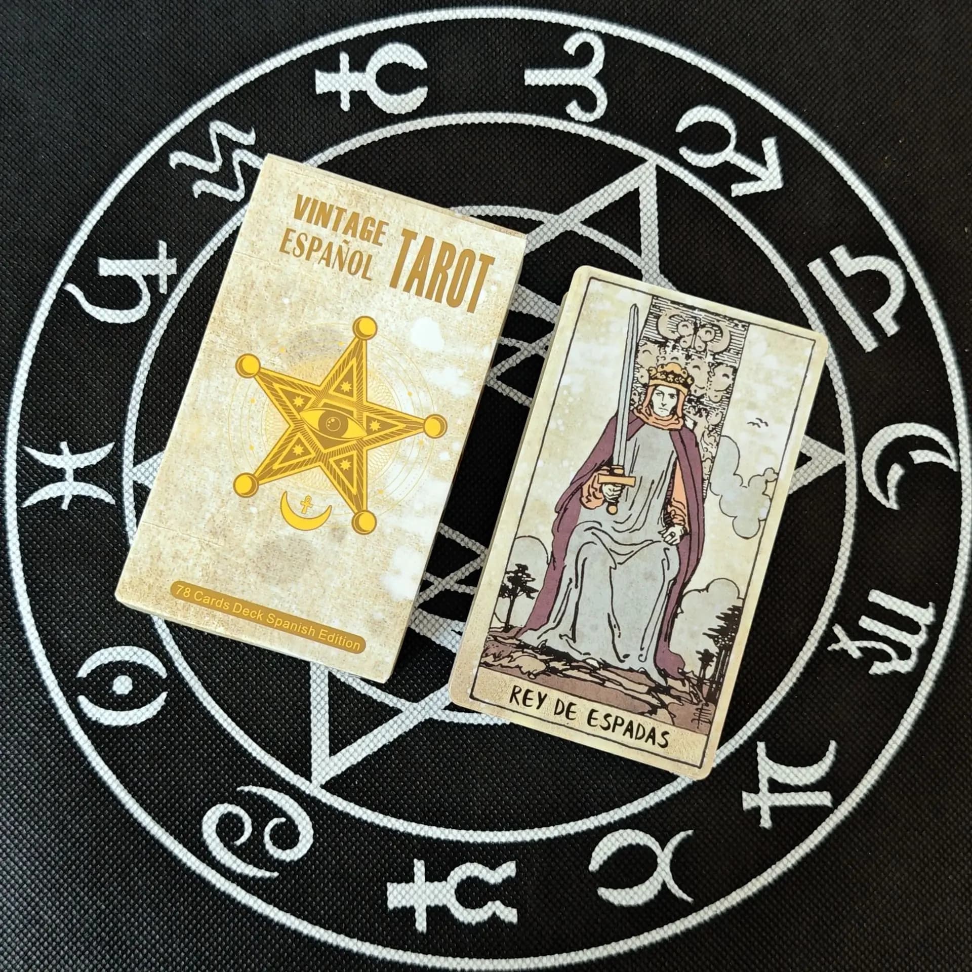 78pcs Tarot Cards Spanish Vintage Tarot Deck Spanish Edition, Suitable For Beginners, Enthusiasts, Birthday Gift And Party Game