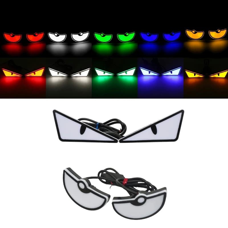 Lampada universale per moto LED Devil Eye Light Demon Eye Light Faro impermeabile Mini lampada per lenti per proiettore Lampada decorativa per auto