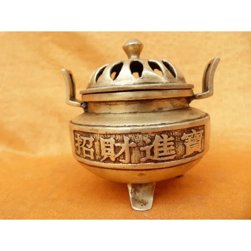 Vendita diretta in fabbrica Bruciatore in rame puro Giada dorata Casa intera Aromaterapia Bobina di legno di sandalo Bastone di incenso Feng Shui Ornam