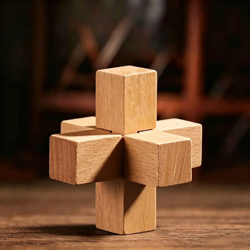 Puzzle in Legno Intrecciati Facili da Dissodare, Rompicapo Educativi LuBan Lock HaoHan per Bambini e Bambine