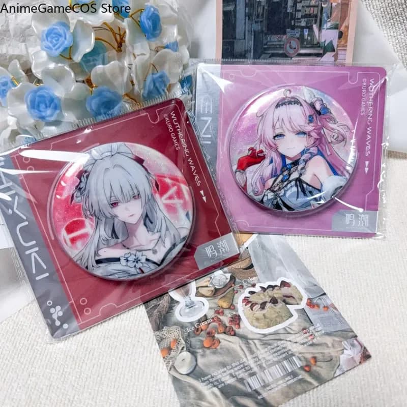 Anime Game Wuthering Waves Hiyuki‌ Denia Cosplay figure badge brooch set ornament backpack Accessories Halloween gift