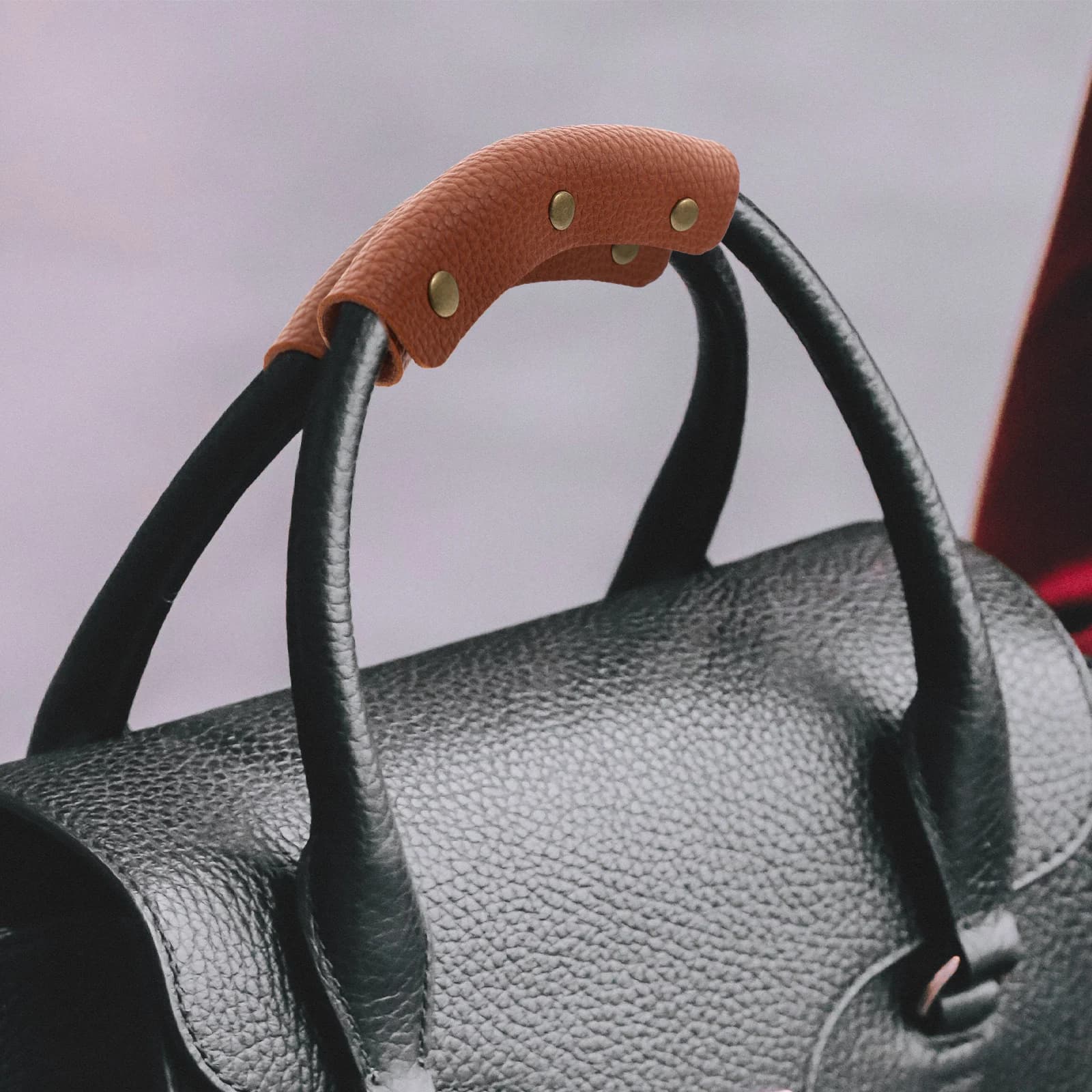 2 pezzi di copertura protettiva per le mani antiscivolo per borsa in PU per borsa tote, bagagli, accessorio decorativo fai da te
