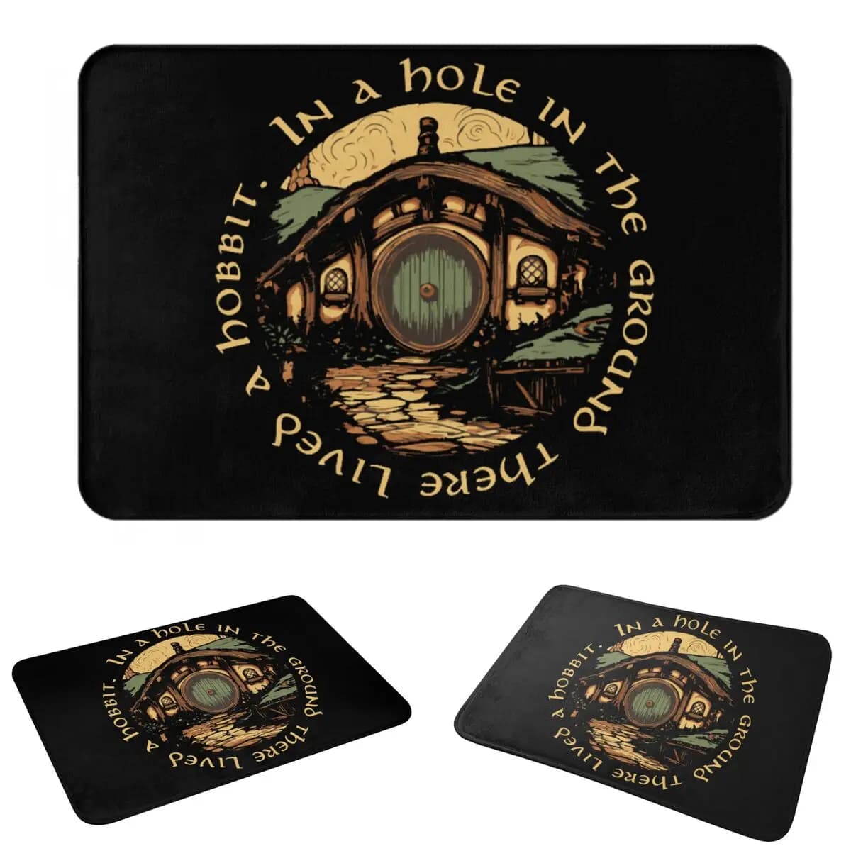 In A Hole In The Ground There Lived A Hobbit Anti-slip Doormat Floor Mat Sand Scraping Carpet Rug for Kitchen Entrance Home Room