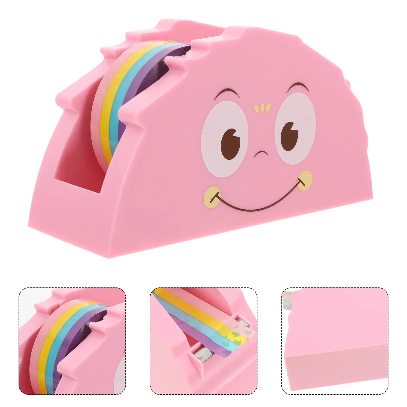 1Set Cute Cartoon Dispenser for Desk School Supplies Washi Tape Organizer Desktop Novelty Holder Portable