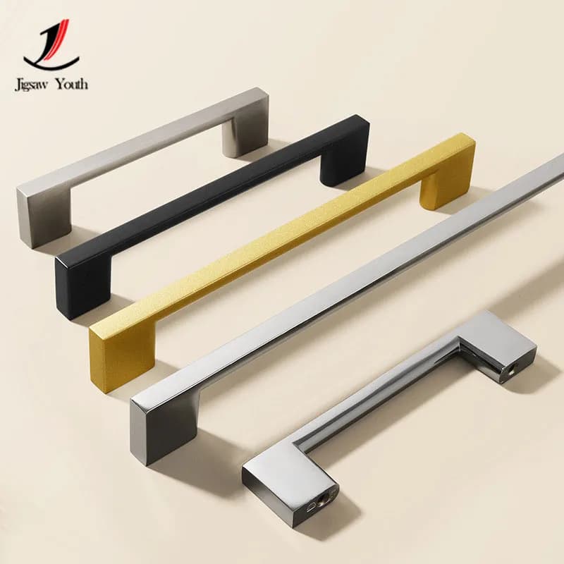 Maniglia per cassetto per porta armadio nordico in nichel spazzolato da 123mm-352mm Maniglia per armadio solida estesa in lega di alluminio Accessori per mobili