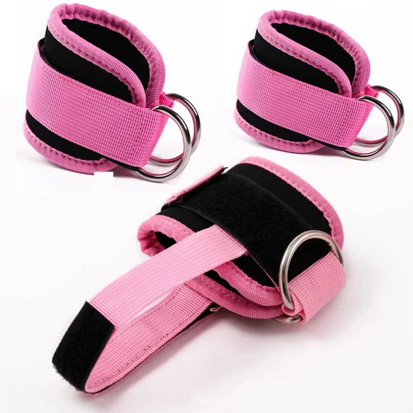 Cinturini per caviglie fitness Polsini di supporto con anello a D regolabili Esercizi per le gambe da palestra Allenamenti di allenamento Sport Fit Guard Abduttori di sicurezza