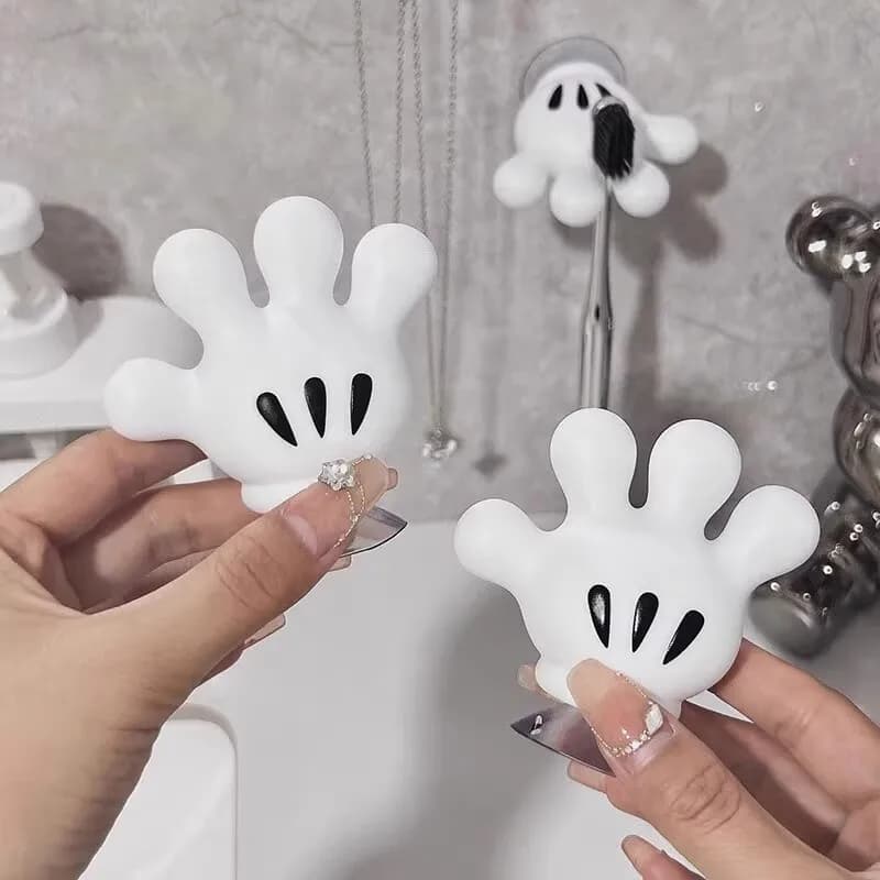 1pc/5pcs Portaspazzolino Palm, simpatico gancio senza traccia, dispositivo di avvolgimento del cavo dati, gancio a ventosa per asciugamano da bagno