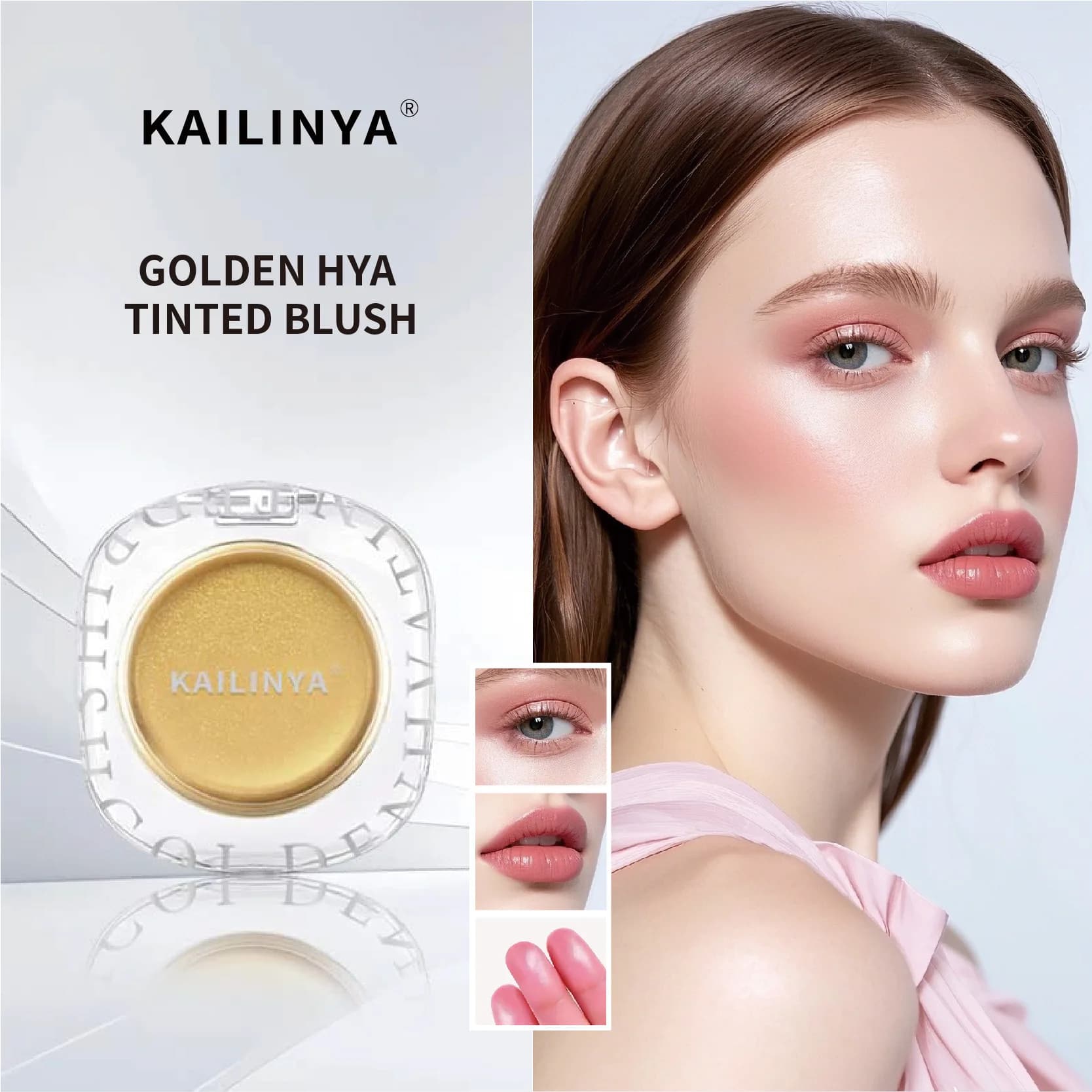 Crema bicolore per labbra e guance, illuminante, a lunga tenuta, ombretto, lucidalabbra, rossetto, colore caldo che cambia, fard in polvere
