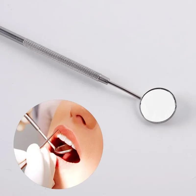 Specchi per bocca dentale Verifica l'estensione delle ciglia Specchi per il trucco Sbiancamento dei denti in acciaio inossidabile Strumenti per forniture per ciglia orali pulite
