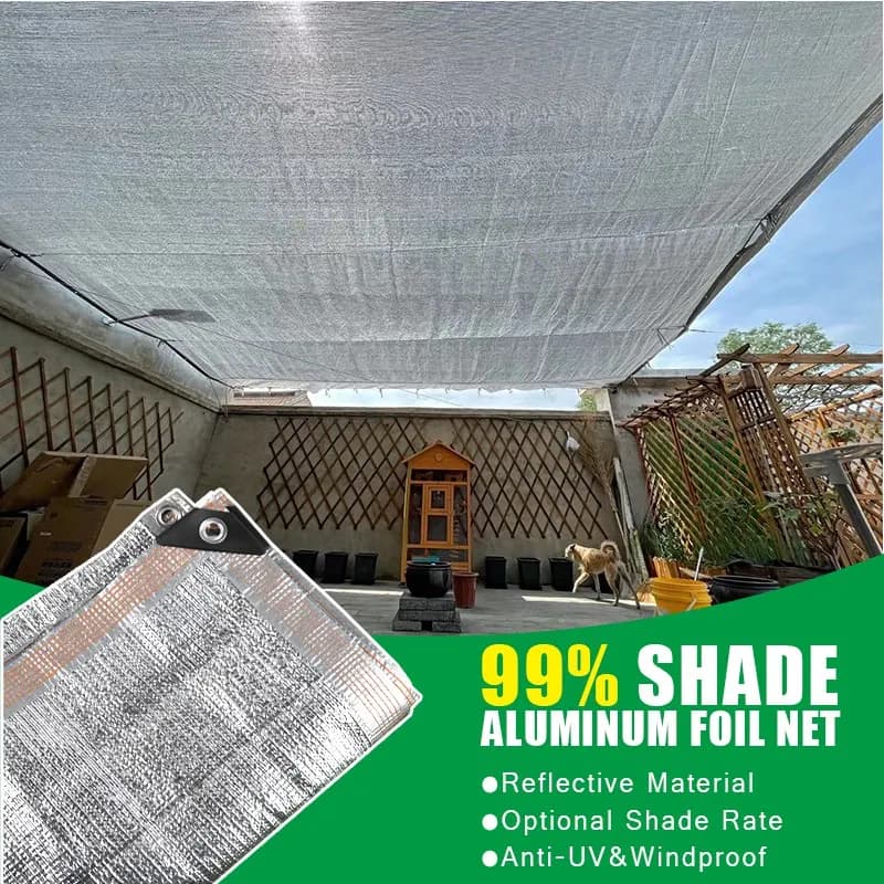 75 and 99% Aluminum Sheet Sunbed Network Privacy screen Network for fence Serra Network Plants Anti-woven Tent UV for outdoors