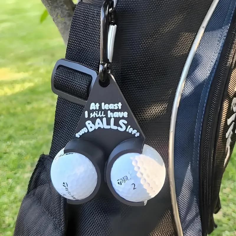Supporto creativo portatile per riporre attrezzi da golf, con accessori per golf, in grado di contenere due palline, per sport all'aperto, regali divertenti per golfisti.