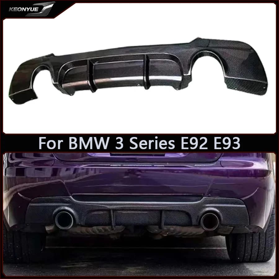 For BMW 3 Series E92 E93 Carbon Fiber Car Rear Bumper Diffuser Rear Splitters Spoiler Back lip Car Accessories Upgrade body kit