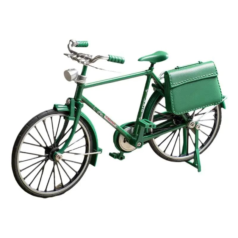 [JN] 1 Set Modellino da Collezione 1:10 Bicicletta Retrò in Lega Pressofusa con Pompa di Gonfiaggio, Giocattolo in Metallo