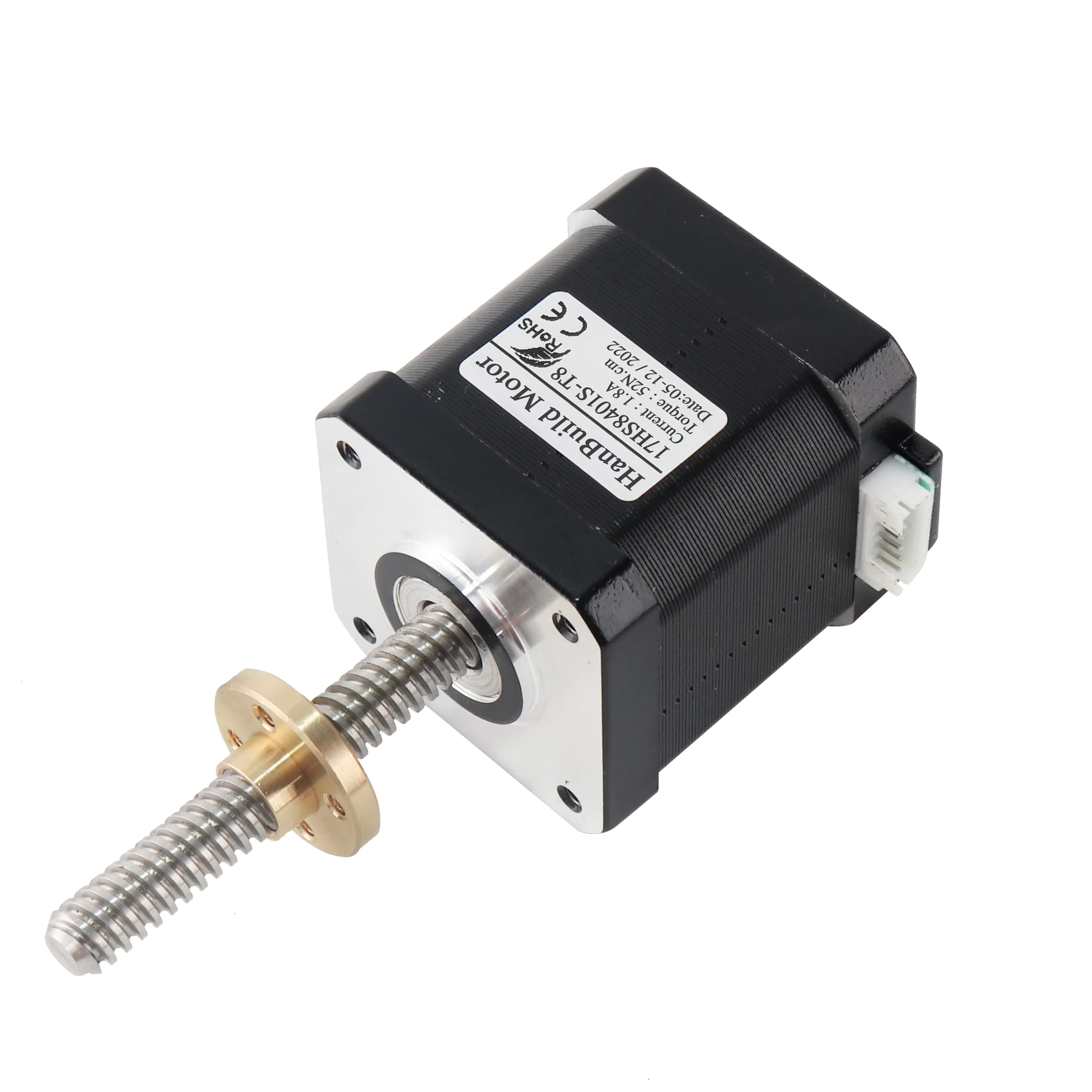 Vite a ricircolo di sfere L100-500mm con spedizione gratuita, motore passo-passo NEMA17 17HS8401S-T8, vite di comando 2/4/8mm, macchina per incisione CNC per stampante 3D