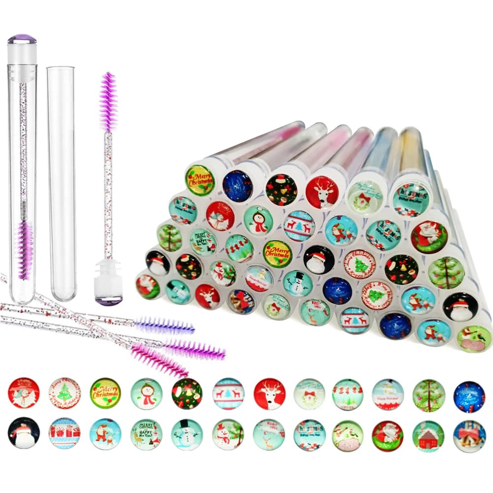 50/100pcs brush for christmas eyelashes reusable brush for eyebrow tube extension eyelash Micro drill and separate applicator for Mascara wand