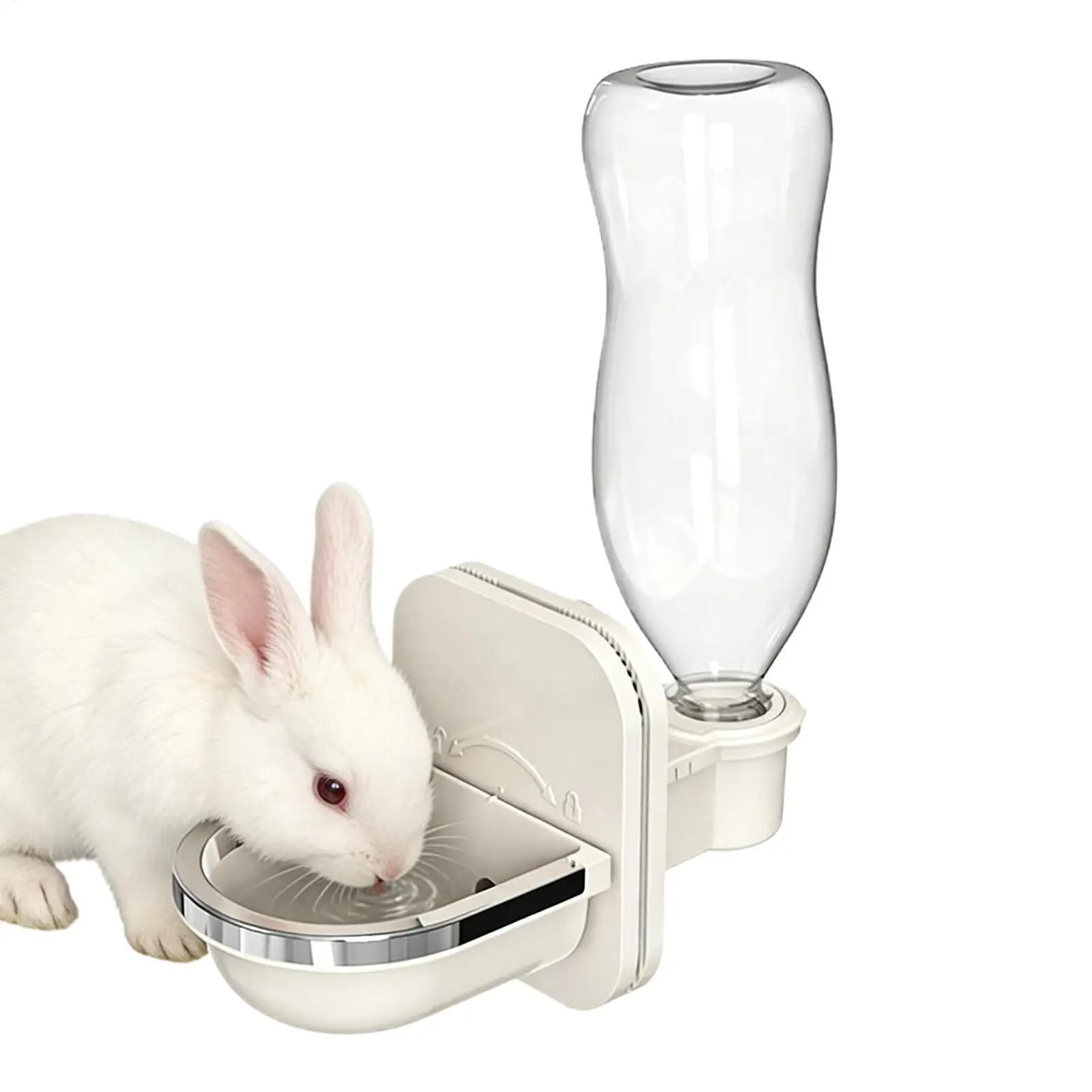 Bottiglia d'acqua per piccoli animali, antigoccia, a prova di perdite, per animali domestici, dispenser per ciotole d'acqua per cani di piccola taglia, salvaspazio, per gabbia, per gatti