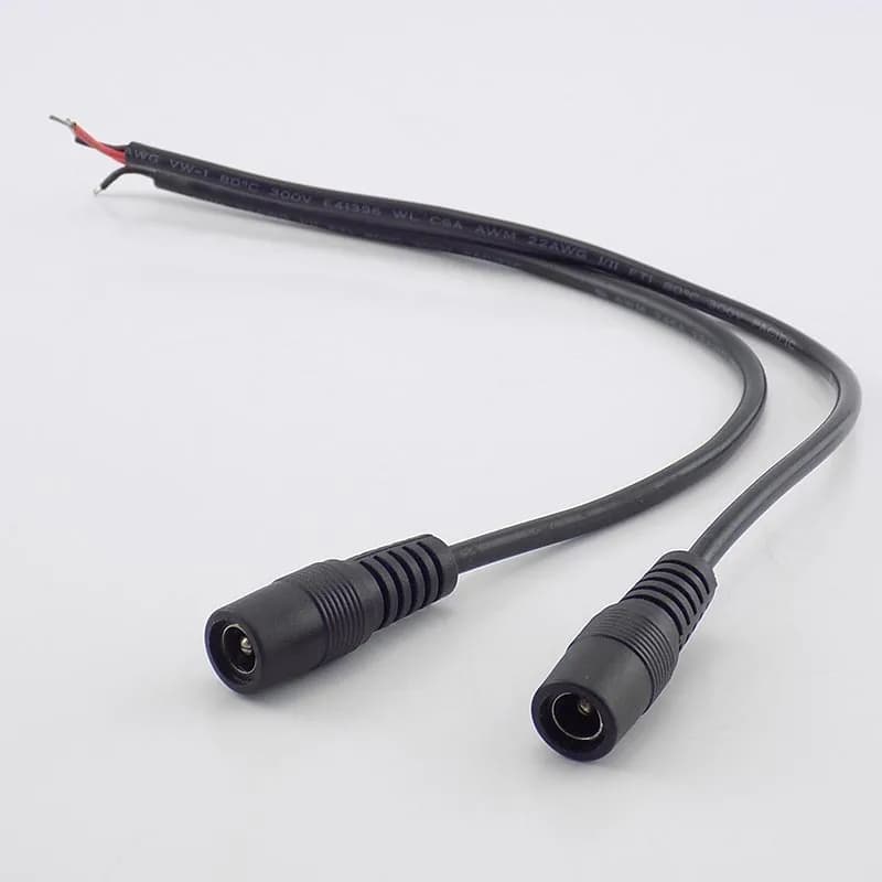 0.25M/1M 12V DC Male Female Connector Wire Power Supply Cord Extension Cable for CCTV LED Strip Light Adapter 5.5*2.1mm Cords A4