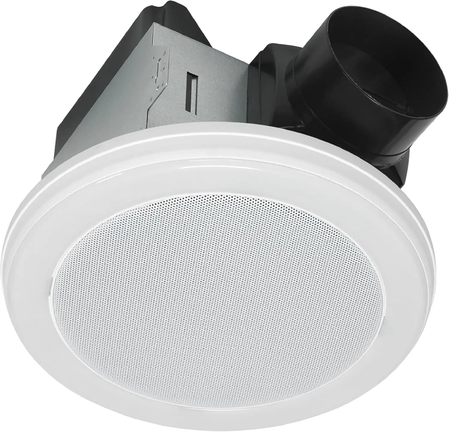 Ventilatore da bagno con luce LED e altoparlante Bluetooth, 80 CFM, 1,5 Sones, bianco, luce CCT 4000K, 600 lumen