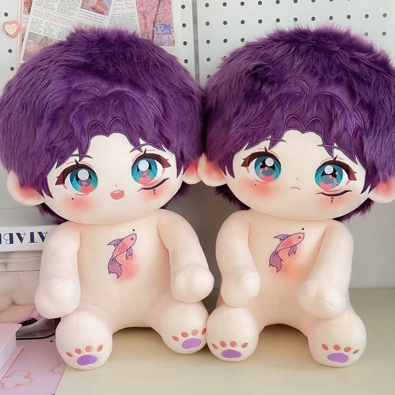 Peluche Kawaii Rafayel da 40cm, Personaggio del Gioco Anime Love and Deepspace, Bambola in Cotone Morbido Imbottita, Giocattolo da Collezione e Regalo