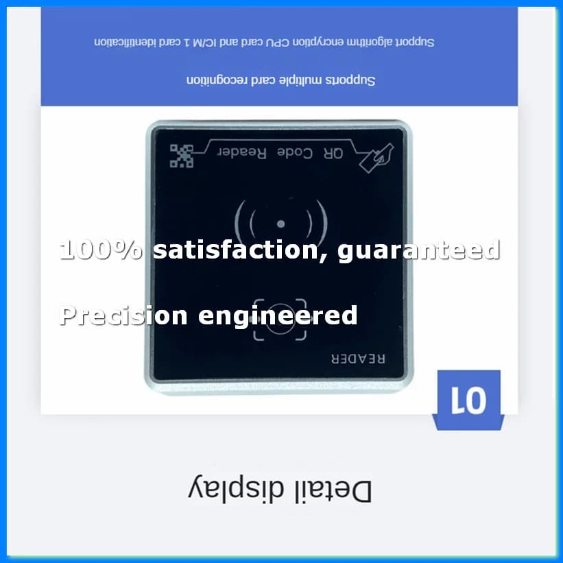 QR Code Reader Waterproof RFID Card Reader Access Control Card Reader Wiegand 26/34/66BIT Output Support CPU/IC/M1 Card-A23R