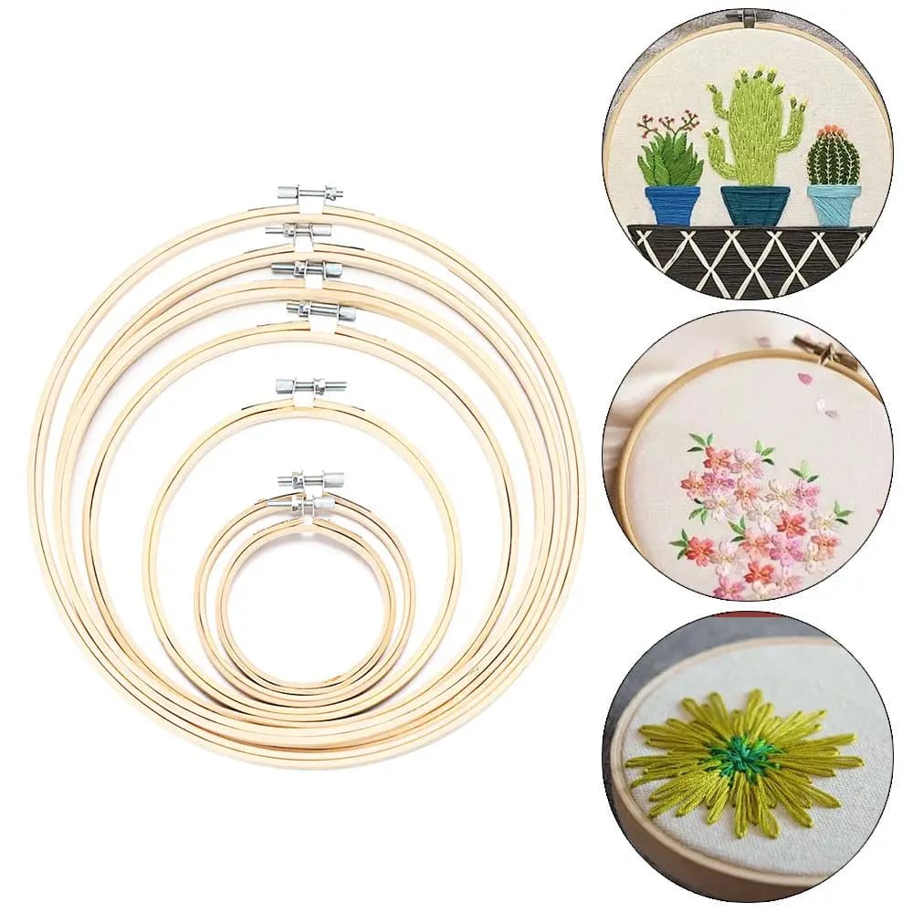 Fashion Handmade Diy Round Loop Sewing Tools Cross Stitch Frame Embroidery Hoop