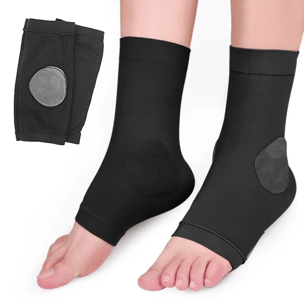 1 paio di calzini sportivi invisibili in gel di silicone, elastici e morbidi, protezione per la caviglia, tutore traspirante a compressione per sci e scarponi