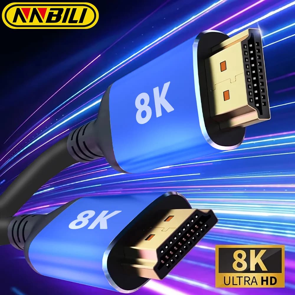 Cavo DisplayPort NNBILI 8K DP 1.4, 8K@60Hz 4K@144Hz per TV, Computer, Monitor, Proiettore, Console, Cavo Audio e Display Port