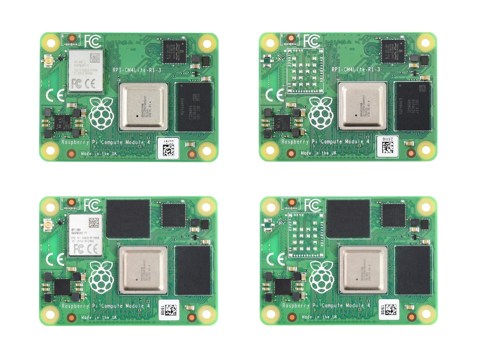 Raspberry Pi Compute Module 4 Options For RAM / EMMC/ Wireless High Speed, Large RAM, Low Power, Boosted Performance