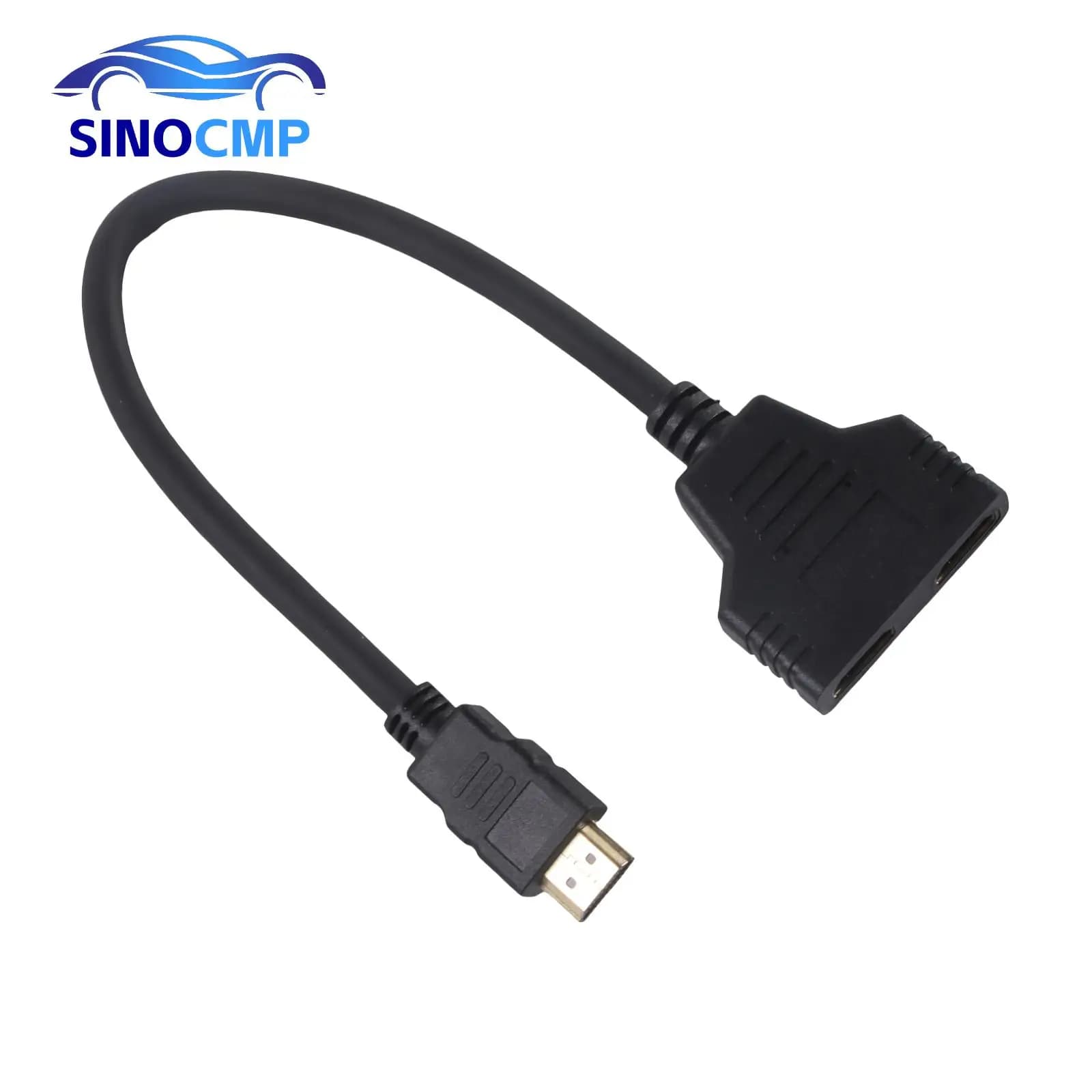 Splitter HDMI Adattatore cavo uscita 1 in 2 Completo 1080P Maschio a 2 femmine 3D Adatto ai proiettori HD Dlp Lcd Tv e audio Accessori auto