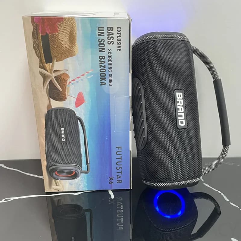 HIFI Stereo Portable Bluetooth Speaker Dual Bass LED Wireless Subwoofer Waterproof Outdoor Boomboxs For AUX BT TF Music Player