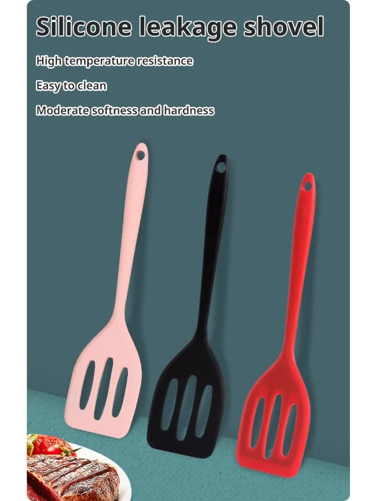Piccola Spatola in Silicone Resistente al Calore e Antiaderente, Spatola per Padella a Fondo Piatto, Utensile da Cucina