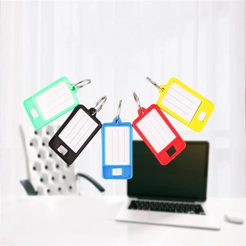 5 pezzi etichetta chiave etichette nome bagagli etichette valigia etichette chiave in plastica con etichette identificative etichette chiave etichette per indumenti portachiavi etichette rigide