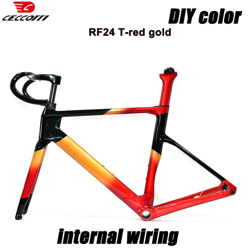 Colore personalizzato per cablaggio interno Telaio per bici da strada in carbonio adatto per ruote 700C e pneumatici Max Set telaio per bicicletta con freno a disco da 30 mm
