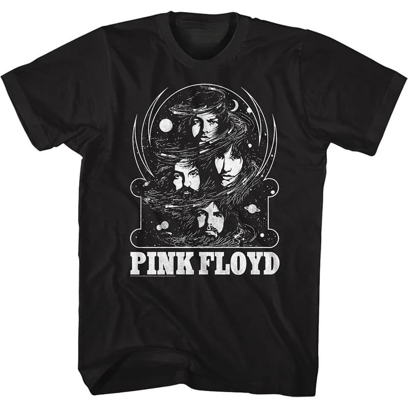 T-shirt minimalista con foto della band Pink Floyd, t-shirt con grafica in cotone 100%, top streetwear estivo per uomo e donna