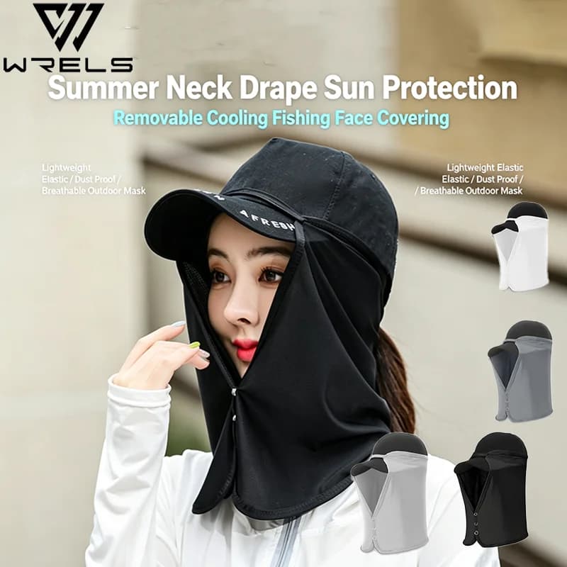 Summer Neck Drape Sun Protection Removable Cooling Fishing Face Covering Lightweight Elastic Dust Proof Breathable Outdoor Mask
