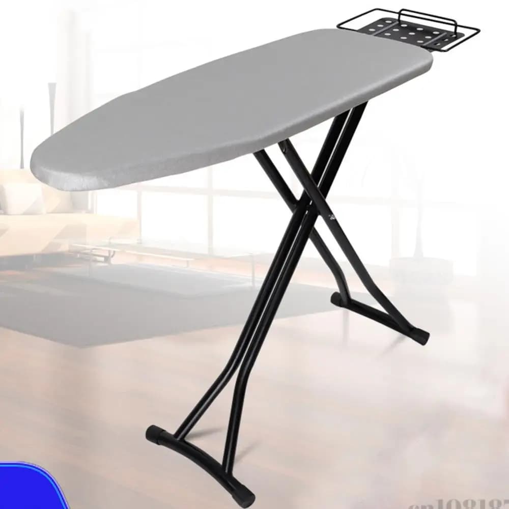 Foldable Ironing Board Heavy Duty Compact Iron Board with Heat Resistant Cover Metal Frame Full Size Ironing Board Non-Slip Legs