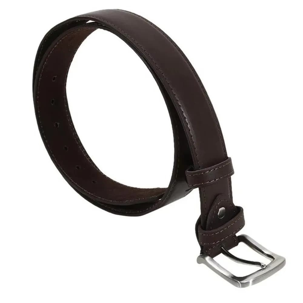 Cintura Antifurto Creativa in Similpelle, Lunghezza 115/125cm, Nera con Cerniera di Sicurezza, Fibbia Marrone, Cintura Nascosta per Denaro, Uso Quotidiano