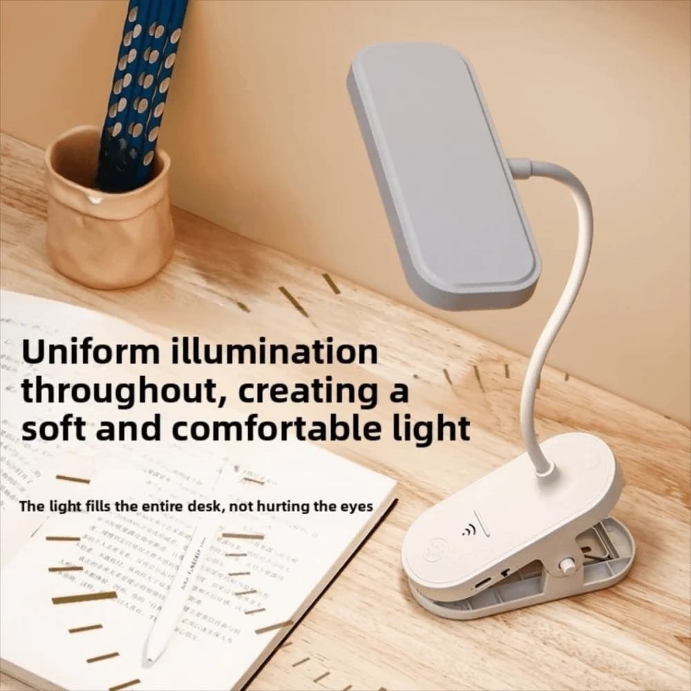 Lampada da scrivania con morsetto a LED a 3 colori Lampada da tavolo con protezione per gli occhi con attenuazione tattile Lampada da tavolo per camera da letto Luce notturna con morsetto flessibile a risparmio energetico