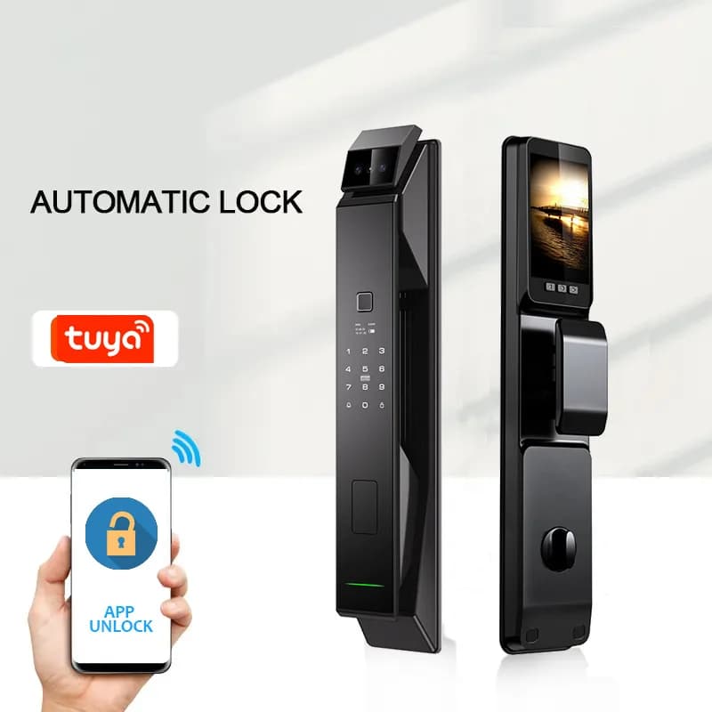 Serratura per campanello intelligente con impronta digitale Serratura per porta d'ingresso senza chiave Serratura intelligente per porta anteriore con codice - Serratura intelligente con controllo APP