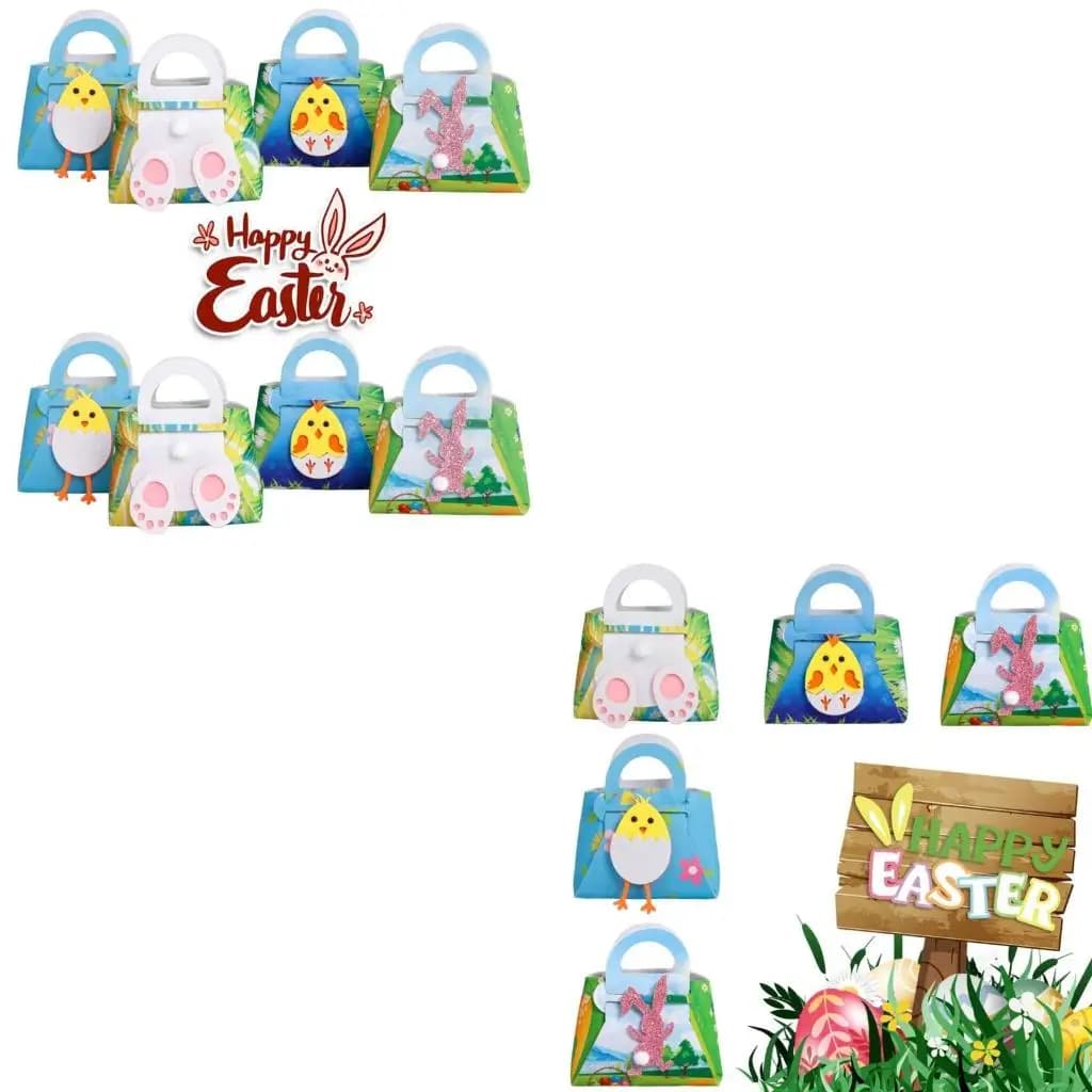 Decorazioni per il giorno Pasqua Cesto uova cartone animato Sacchetto caramelle Regalo per bambini Borsa stoffa