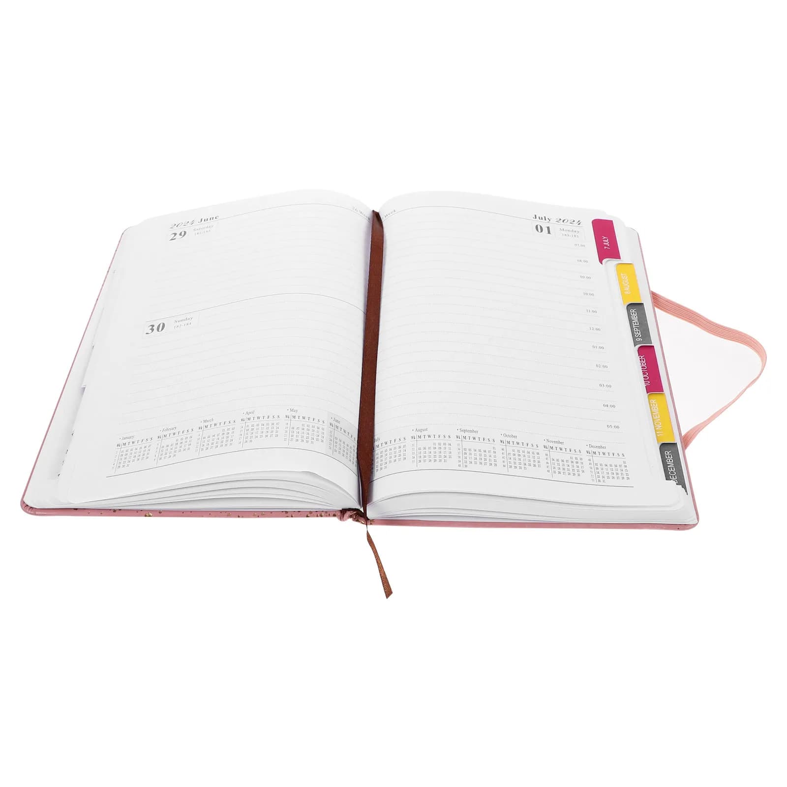 Schedule Notebook Daily Planner Notepad Lightweight Portable Paper Notepad for Home Office Travel Journaling Diary Note Taking