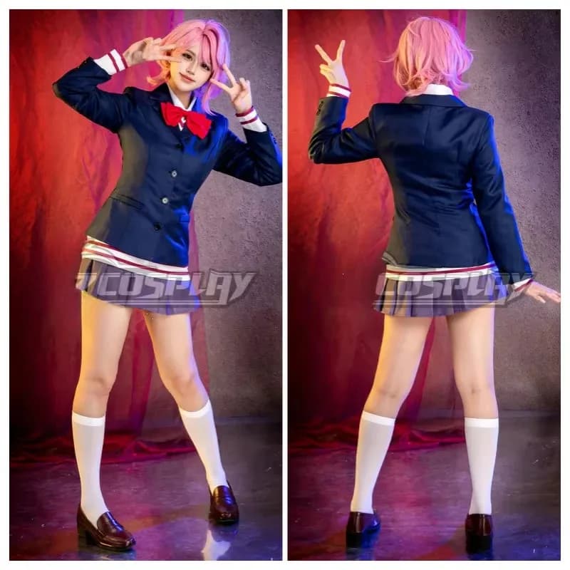 CyAnime Dandadan Ken Takakura Momo Ayase Cosplay Aira Shiratori Costume Black Uniform Hoodies Skirt Christmas Party for Girls Wo