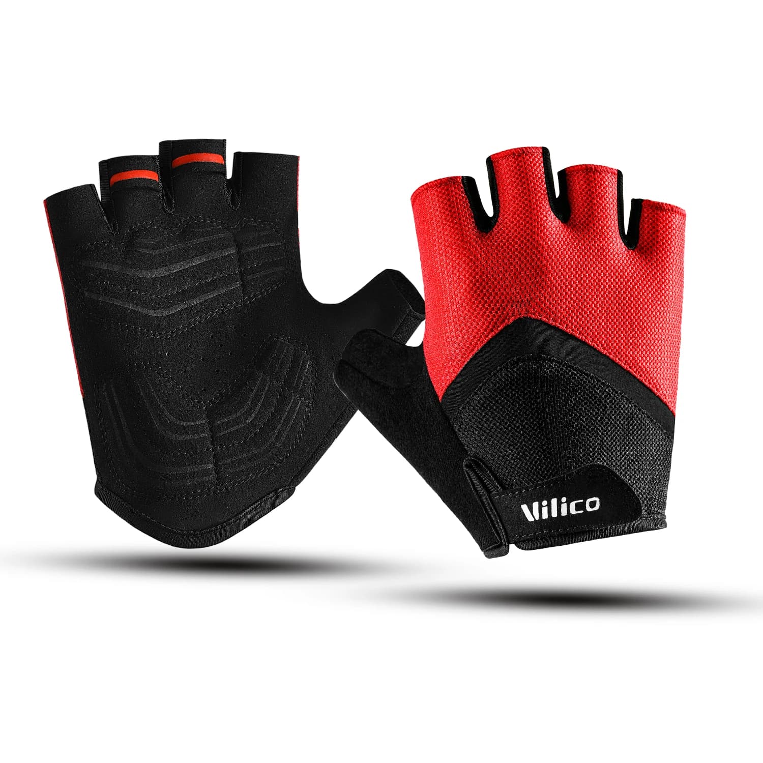 Guanti Mezze Dita Vilico per Ciclismo Outdoor, Antiscivolo, Antisudore, Traspiranti, Antiurto, per Uomo e Donna