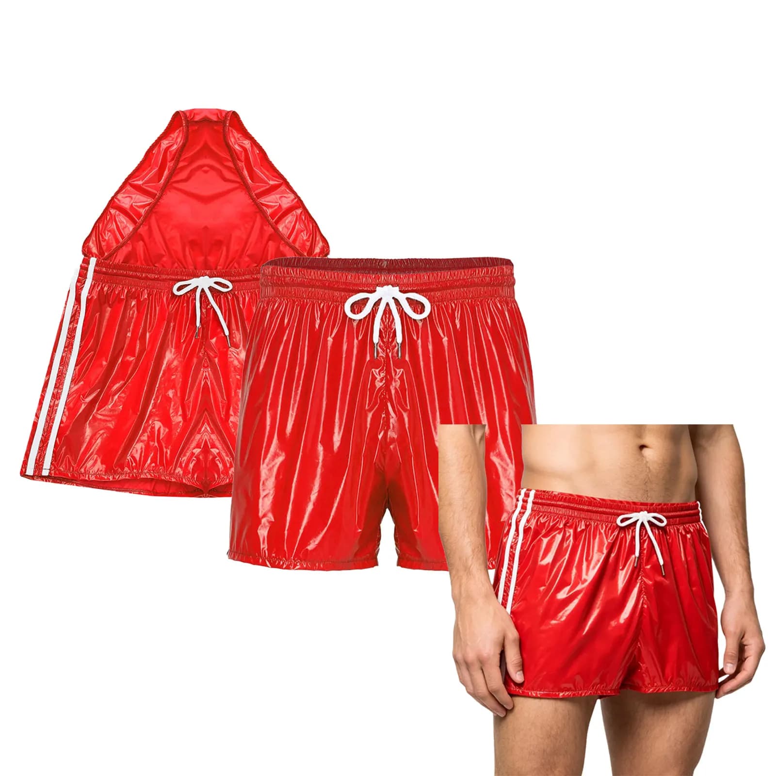 Pantaloni da jogging impermeabili da uomo, pantaloni sportivi con elastico in vita, pantaloncini corti per danza, allenamento, spiaggia, ciclismo, abbigliamento sportivo, pantaloni lunghi